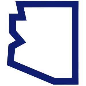 Arizona State icon logo in blue